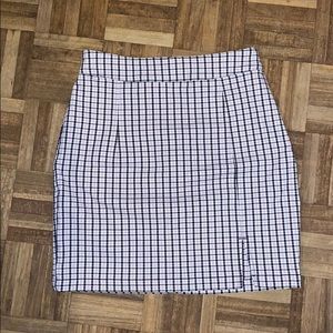 Garage checkered mini skirt